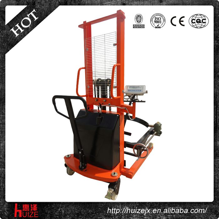 半電動稱重油桶車（夾鐵桶，手搖翻轉(zhuǎn)倒料）4